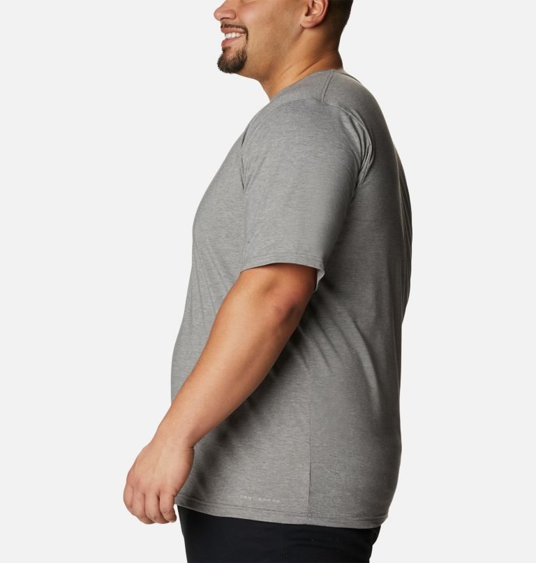 Men's Columbia Sun Trek Short Sleeve T Shirts Grey | Plus Size CA-R1C05